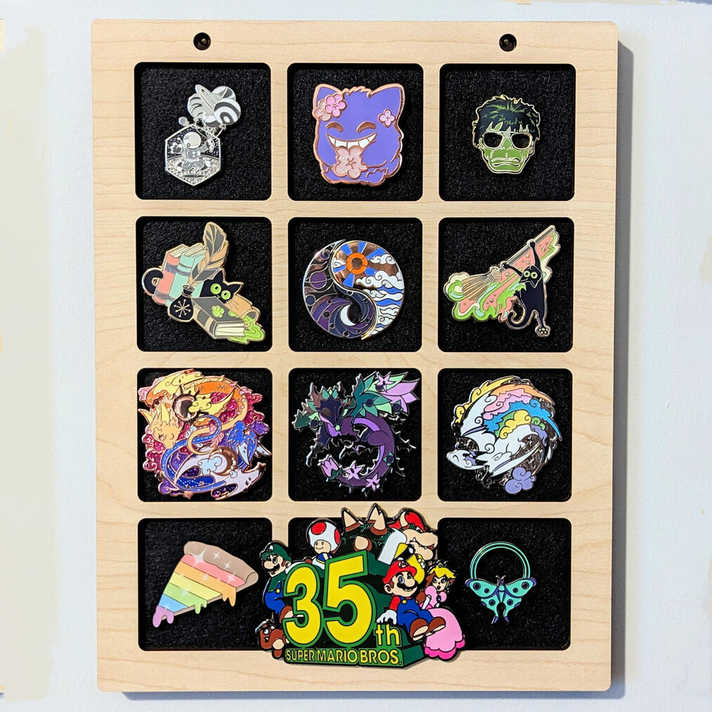pin collection display for different sized pins pin collection display for different sized pins